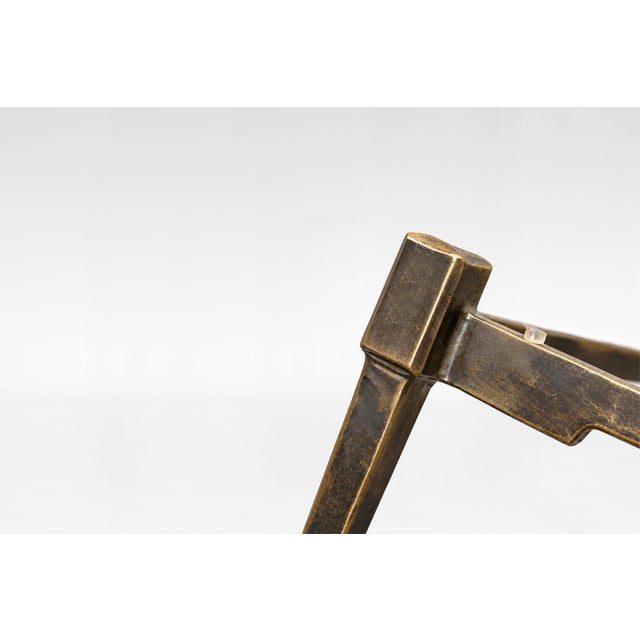 Industrial Forged Bronze and Cast Glass Waldemai Table by Lothar & Gisela Klute for Lothar Klute, Germany, 1990s For Sale - Image 6 of 8