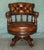 Antique Style Captains Desk Chair Brown Leather Revolving Office Armchair. A superb and wonderfully substantial antique...