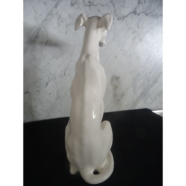 1970s Vintage Porcelain Whippet For Sale - Image 5 of 5