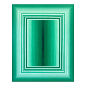 Contemporary Abstract Acrylic on Canvas "Extended Light (Emerald)" by Andy Harwood