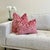 Not Yet Made - Made To Order Geranium Pink Speckle Velvet Throw Pillow With Feather Down Insert For Sale - Image 5 of 6