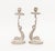 Pair of Baroque Style Dolphin Form Silver Plate Candlesticks. 10.5" H x 4.5" W x 3.5" D. Provenance: From a Brooklyn...