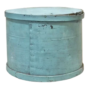 Large Round Vintage Painted Box