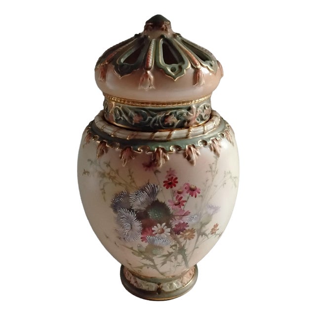 Blush Ivory Pot Pourri Jar from Royal Worcester, 1900 For Sale