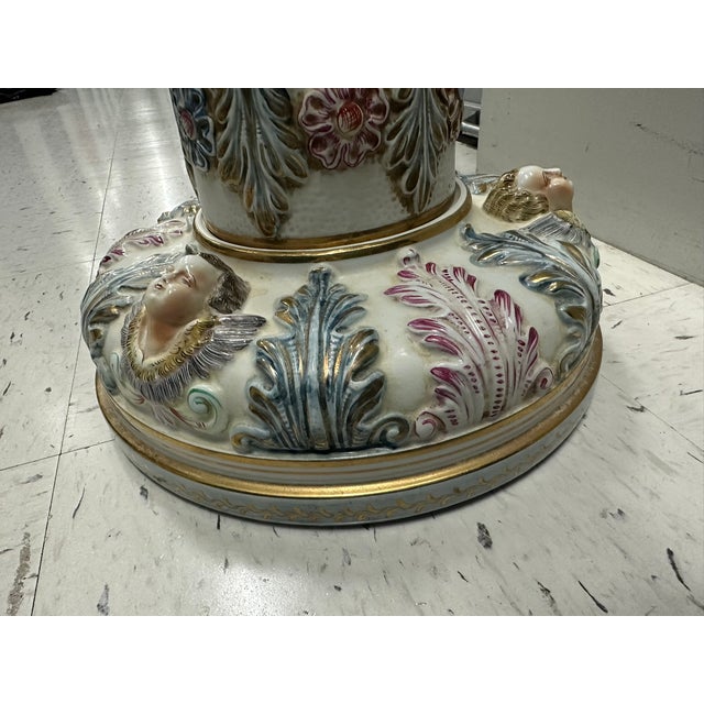Vintage Italian Capodimonte Porcelain Pedestal or Plant