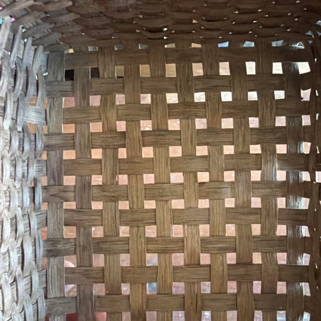 Farmhouse A Antique Pennsylvania Rectangular Splint Oak or Ash Basket, Circa 1900 For Sale - Image 3 of 18