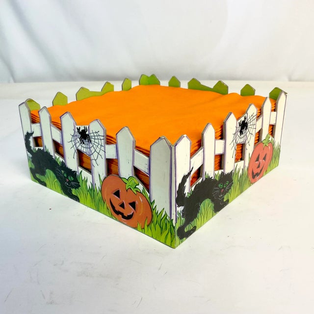 Vintage Americana Boho Chic Halloween Paper Napkin Holder For Sale - Image 6 of 6