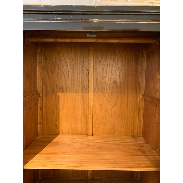Asian Contemporary Black Lacquer Armoire For Sale - Image 4 of 5