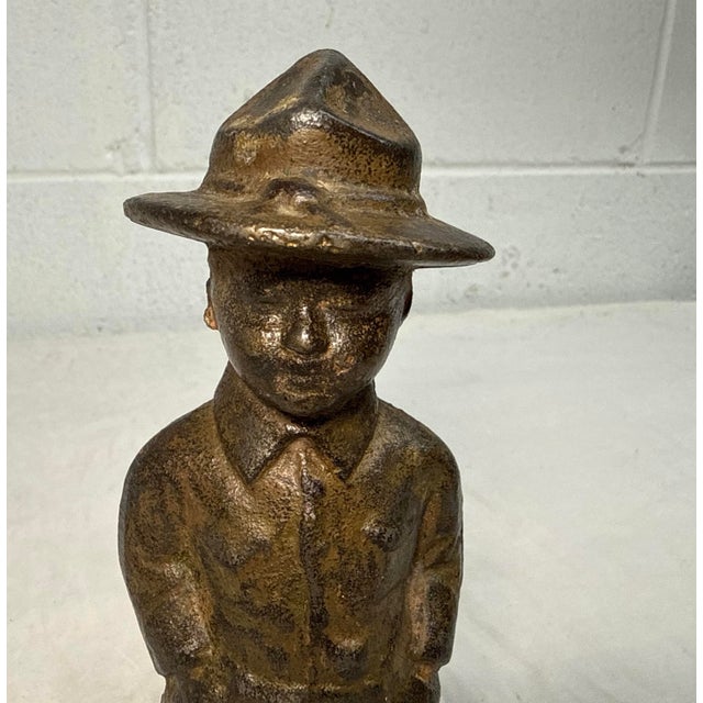 Cast Iron Dough Boy w.w.i. Soldier Still Bank. By Grey Iron Toy Co., C. 1919 For Sale In New York - Image 6 of 13
