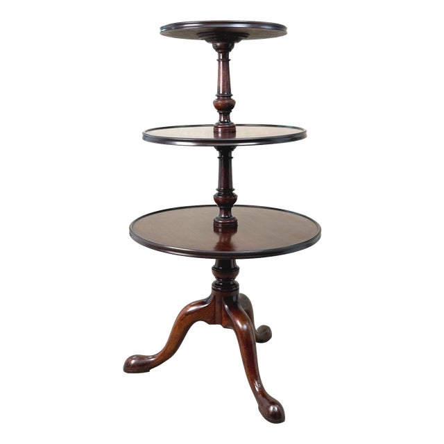 Antique Georgian Three-Tier Dumbwaiter in Mahogany, 1760 For Sale