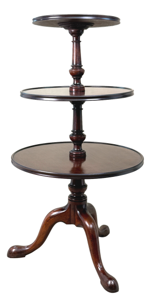 Antique Georgian Three-Tier Dumbwaiter in Mahogany, 1760