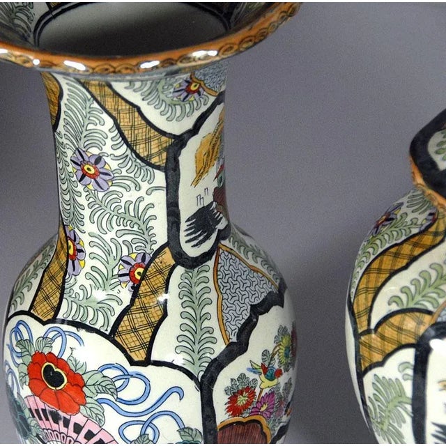 20th Century Ceramic Vases from Petrus Regout, 1890s, Set of 3 For Sale - Image 9 of 12