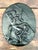 Vintage Green Glass Relief "Nymph With Two Satyrs" For Sale - Image 9 of 12