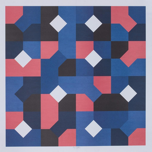 Bruno Munari, Peano's Curves, 1993, Lithograph