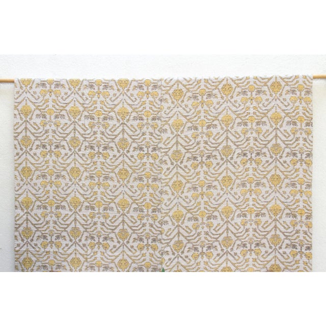 Indian Marigold Sun Indian Block Print Bedcover For Sale - Image 3 of 7