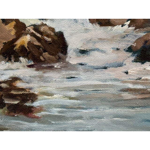 F. Yayboke Turkish Coastal Seascape Signed Oil Painting, Circa 1960's For Sale In San Francisco - Image 6 of 12