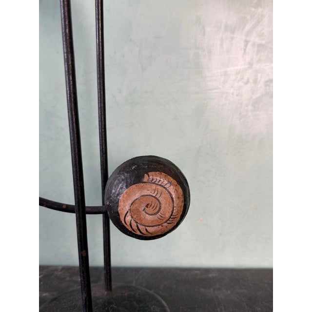 Vintage Folk Art Dolphin Rider Balancing Kinetic Sculpture For Sale - Image 4 of 9