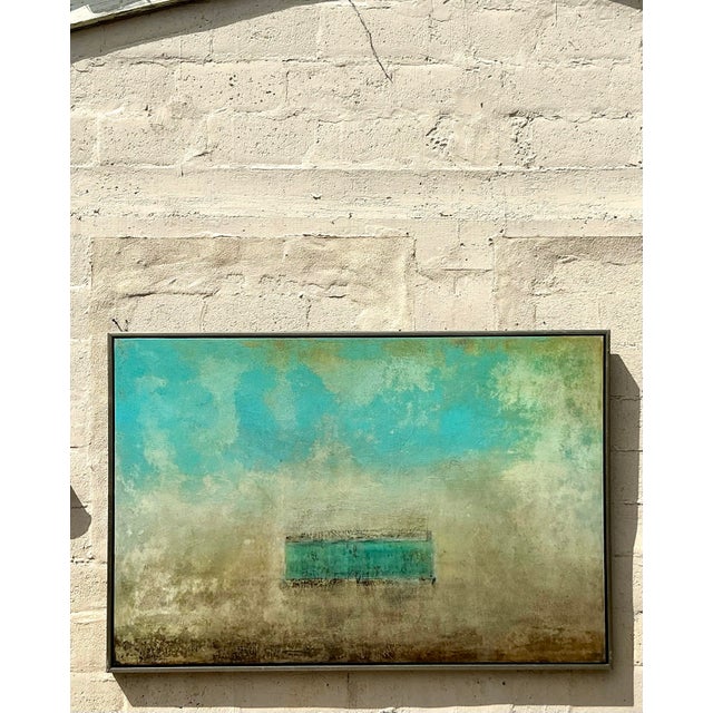 Vintage Boho Scott Upton Abstract on Canvas For Sale - Image 4 of 10