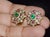 Late 20th Century Natural 4.89cts Diamond, Emerald & Pink Tourmaline 18k Gold Floral Earrings, Pair For Sale In Dallas - Image 6 of 12