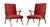 Wood Organic Shape Rock & Roll Lounge Chair with New Red Polka Dot Upholstery, 1950s For Sale - Image 7 of 14