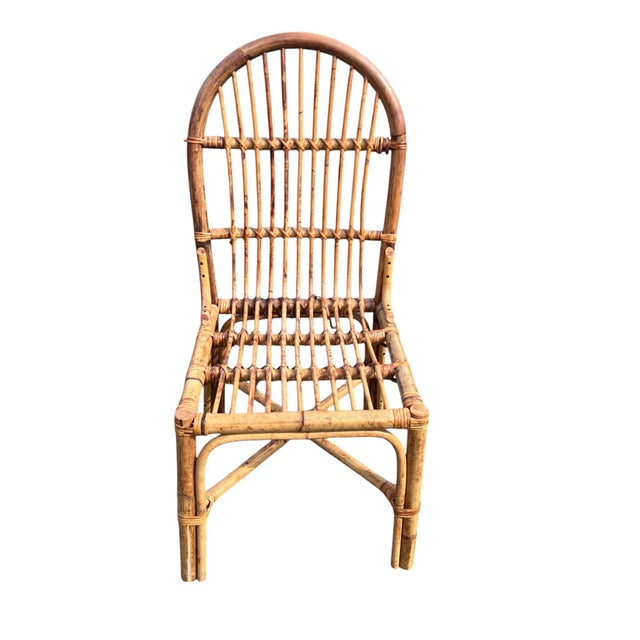 Late 20th Century Rattan Wicker Desk Chair For Sale - Image 9 of 11