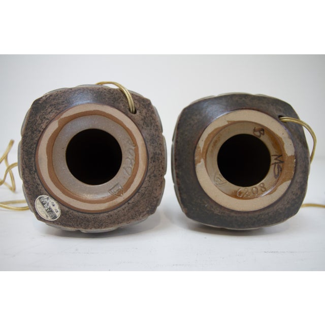 Mid-Century Modern Danish Ceramic Table Lamps by Marianne Starck for Michael Andersen, 1960s., Set of 2 For Sale - Image 3 of 18