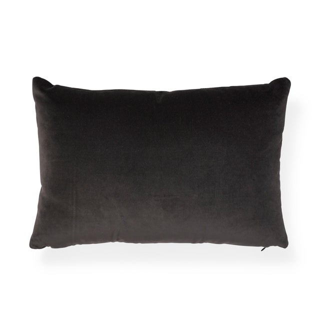 This 12" x 18" pillow features Gainsborough Velvet in Raven paired with trims in Maria Tape in Jet. Woven in the...