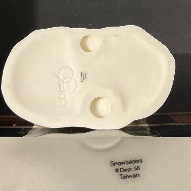 Vintage Department 56 Snowbabies "Why Don't You Talk to Me?" Figurine Snowman With Original Packaging For Sale - Image 12 of 12