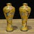 Metal Chinese Cloisonné Vase Pair With Original Silk Box / Crane & Cloud Motif For Sale - Image 7 of 9