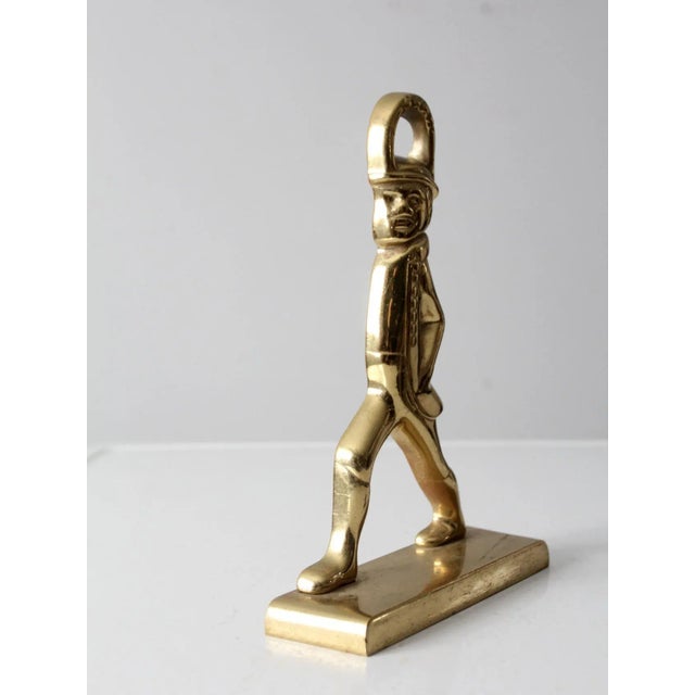 Gold Vintage Virginia Metalcrafters Soldier Doorstop For Sale - Image 8 of 11
