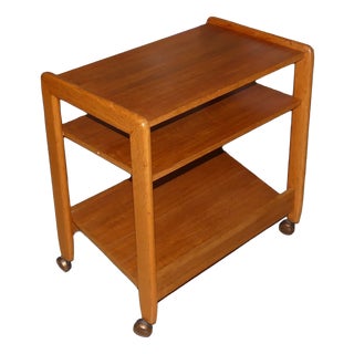 Small Scandinavian Bar Cart in Teak, 1960s For Sale