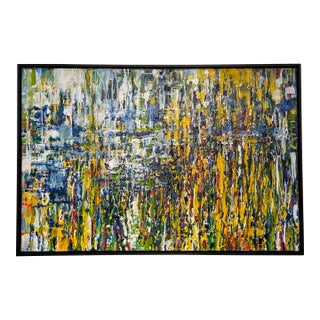 Mid Century Modern Abstract Expressionist Painting by California Artist Carol Bernard 1960's For Sale