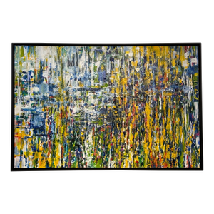 Mid Century Modern Abstract Expressionist Painting by California Artist Carol Bernard 1960's