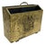Ornate Embossed Brass Magazine Holder, 1950s For Sale