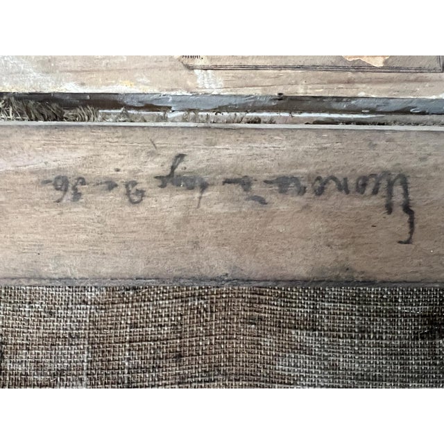 Captain's Wife Portrait, 1800s, Oil on Canvas For Sale - Image 13 of 14