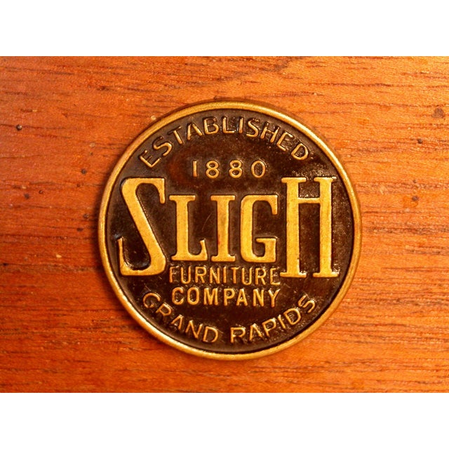 Wood Early 20th Century Sligh Walnut High Boy Dresser For Sale - Image 7 of 7