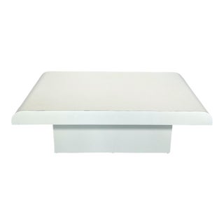 1980s Postmodern Off-White Lacquer Coffee Table For Sale