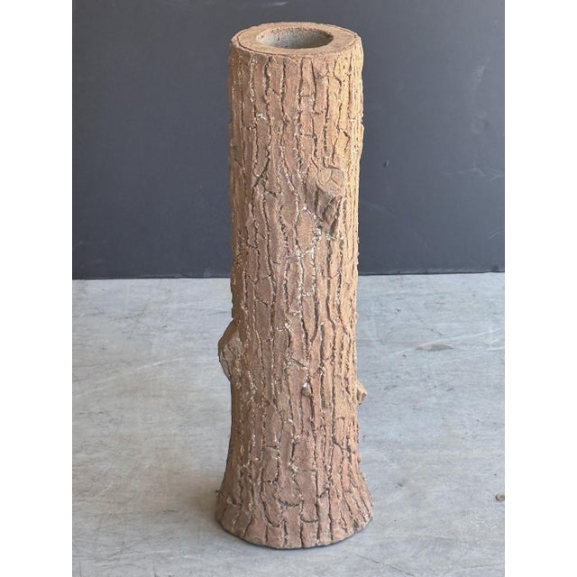 Stone Faux Bois Garden Stone Planter or Ornamental Tree Trunk - Two Available For Sale - Image 7 of 11