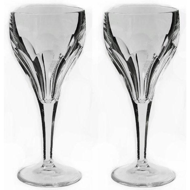 1960s Villeroy & Boch Milano Pattern Crystal Wine Goblets- Set of 2 For Sale - Image 5 of 7
