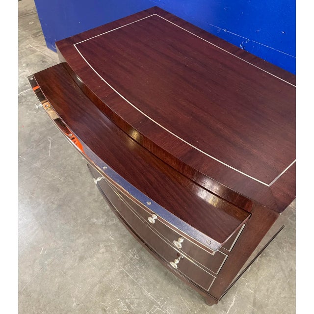 2000 - 2009 Mahogany With Polished Nickel Hardware Fielding Chest From the Madeline Stuart Collection For Sale - Image 5 of 5