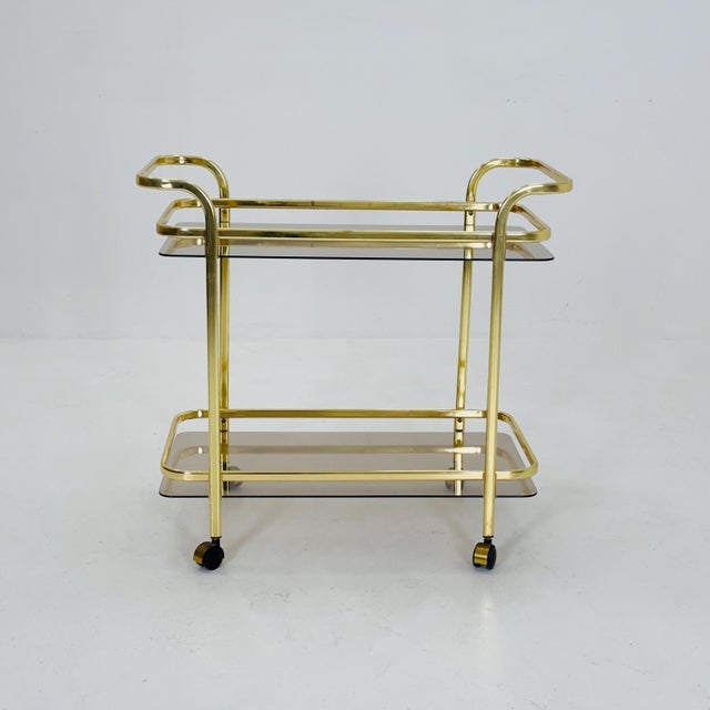 Hollywood Regency Martini Serving Bar Cart, 1950s For Sale - Image 10 of 11