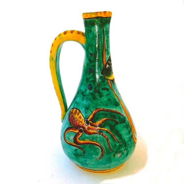 1950s Pitcher Vase from Avallone Vietri, 1950s For Sale - Image 5 of 6