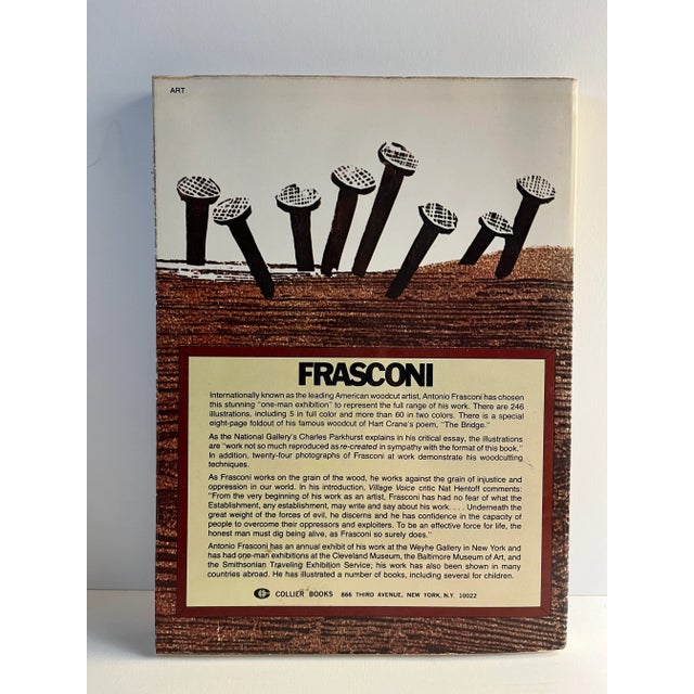 New York: Collier, Date: 1974. First edition. The woodcuts of noted woodcut artist Antonio Frasconi, introduction by Nat...