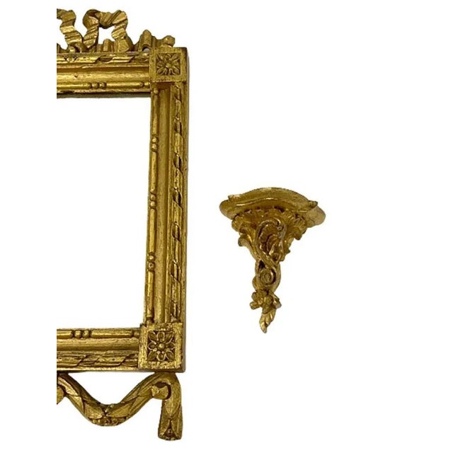 Miniature Giltwood Mirrors and Consoles Set, Set of 6 For Sale - Image 5 of 11