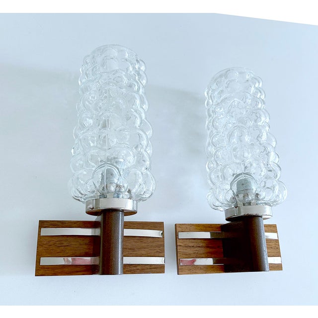 Vintage Bubble Glass Sconces, 1960s, Set of 2 For Sale - Image 10 of 15