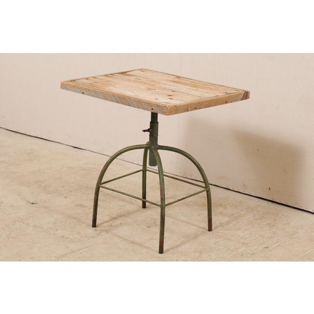 Mid 20th Century Mid 20th Century Vintage Industrial Style Side Table For Sale - Image 5 of 11