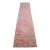 Vintage Turkish Hand-Knotted Runner Rug Pink Hallway Kitchen Decor - 2′6″ × 11′5″ For Sale