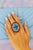 Gemstone Bochic “Capri” Vintage Ruby, Blue Topaz & Diamond Ring Set In 18K Gold & Silver For Sale - Image 7 of 7