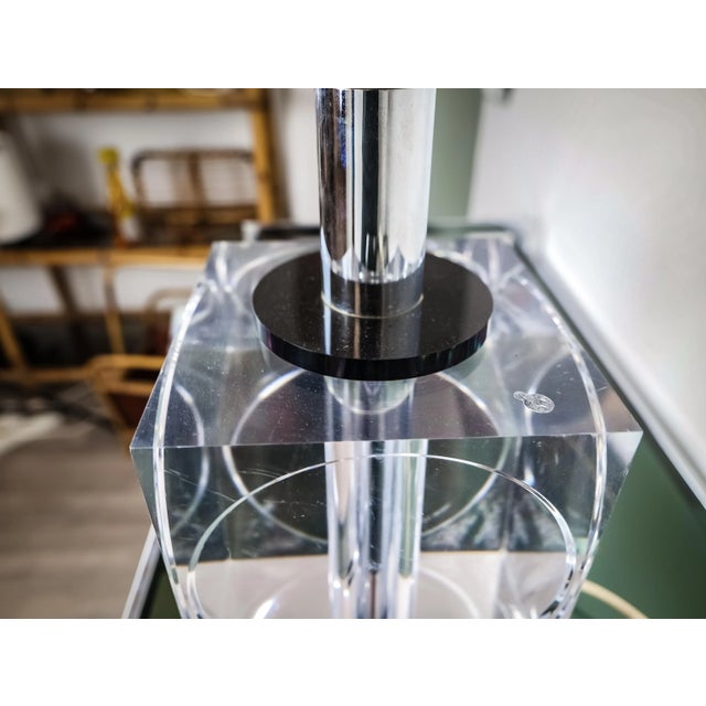 Acrylic Table Lamp by Felice Antonio Botta, Italy, 1970s For Sale - Image 10 of 14