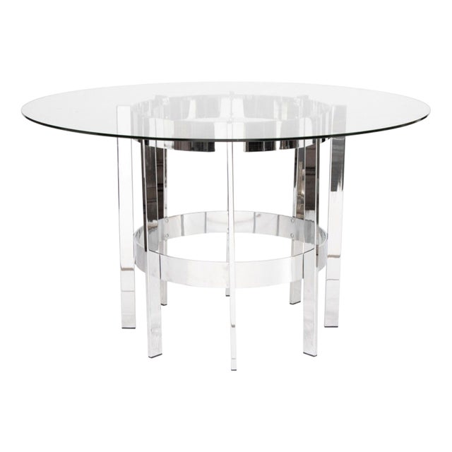 Chrome Dining Table by Richard Young for Merrow Associates, 1970s For Sale